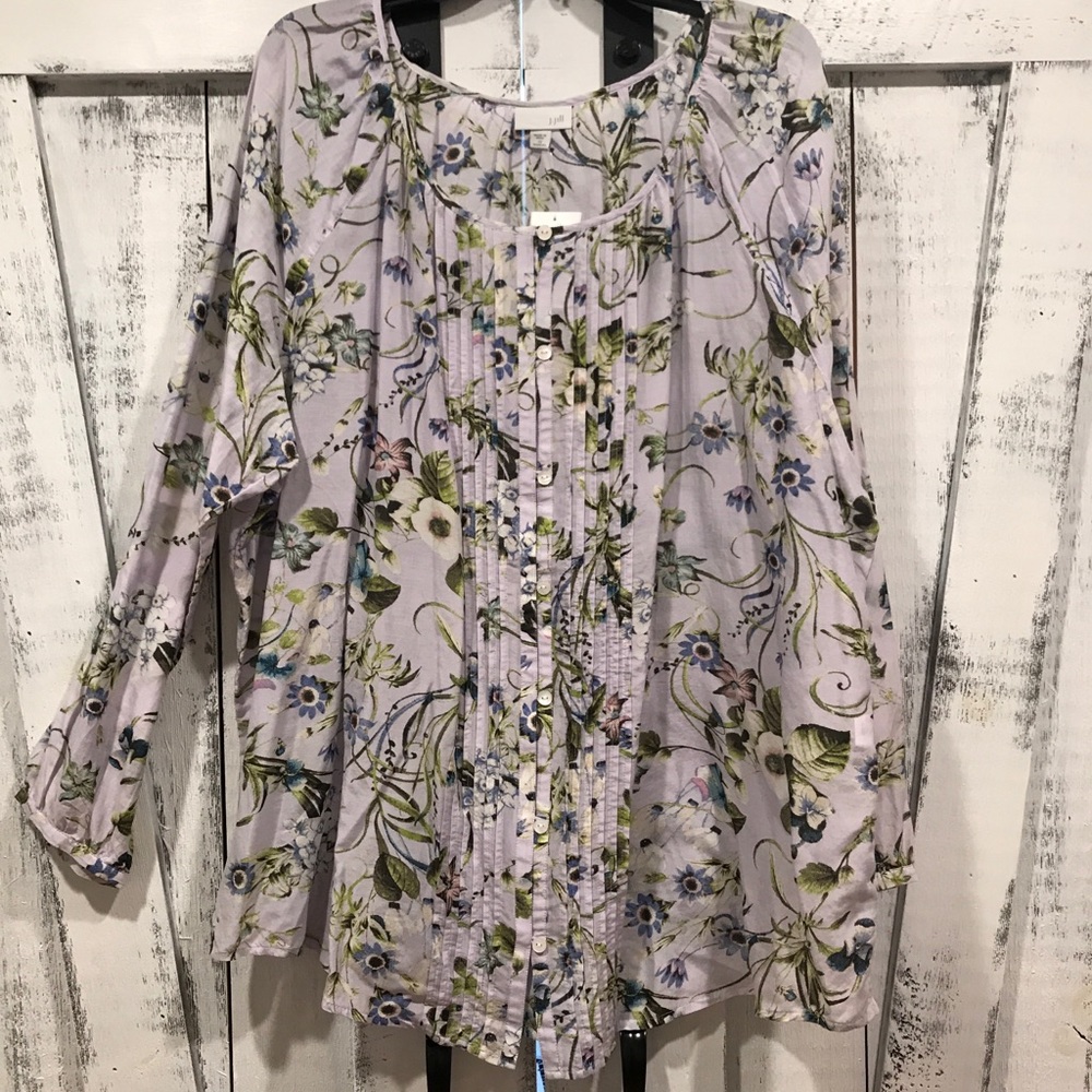 NWT PLUS SIZE J. JILL FLORAL BLOUSE